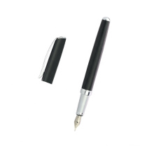 Smooth writing black matte fountain pen high quality corporate gift metal fountain pen with custom logo